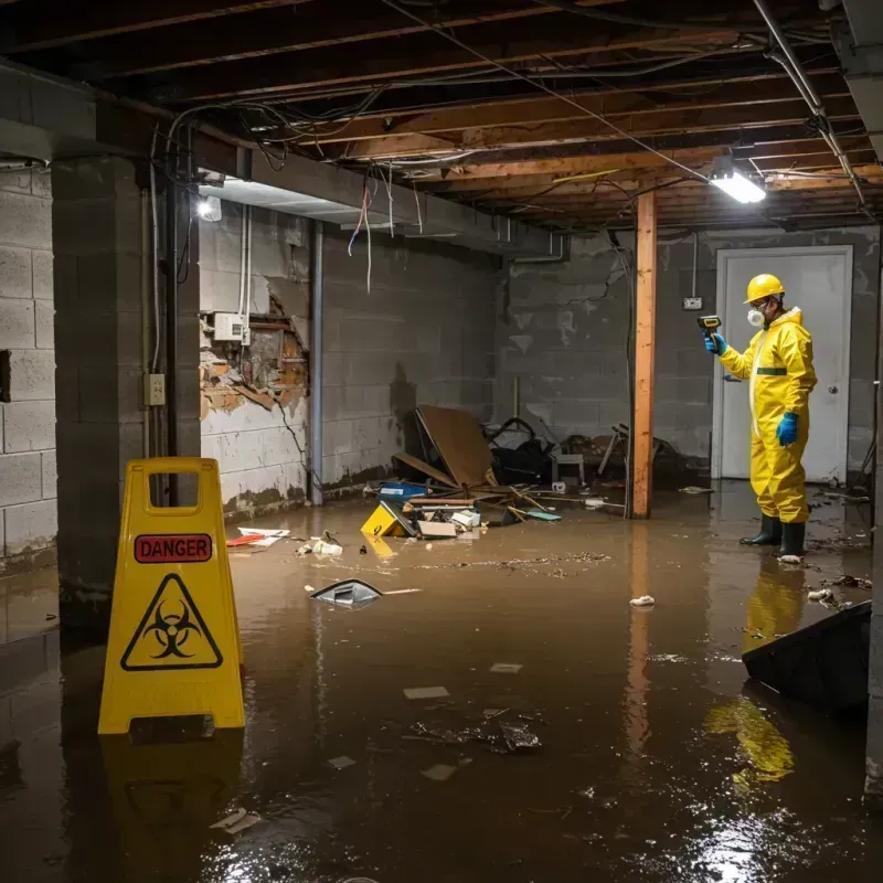 Flooded Basement Electrical Hazard in Fort Oglethorpe, GA Property